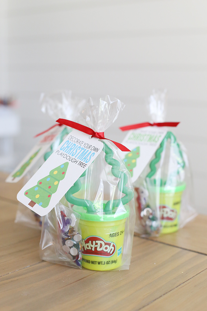 Decorate Your Own Playdough Christmas Tree Gift Idea - See Vanessa Craft